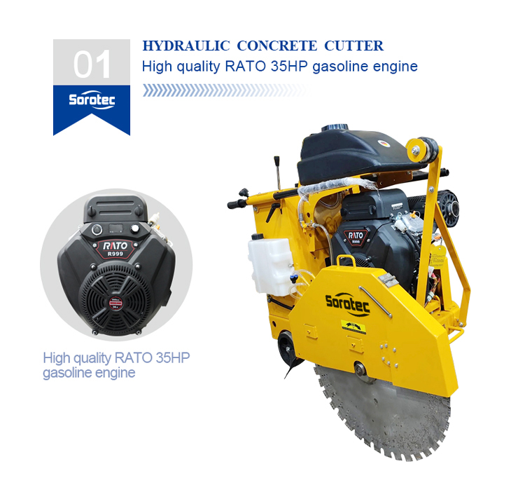 35HP gasoline engine brilyante 800mm blade hydraulic concrete cutter (2)