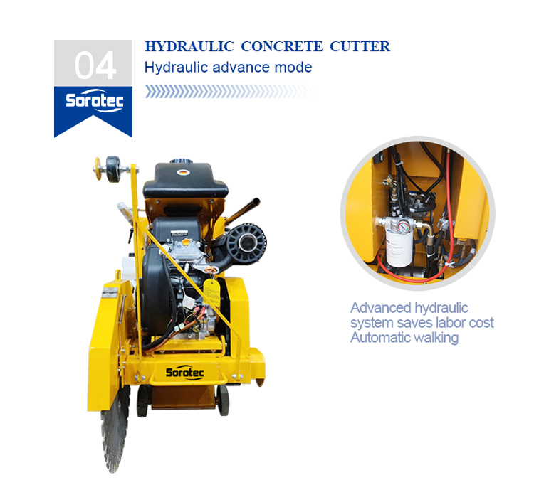 35HP mesin béngsin inten 800mm sabeulah hidrolik beton cutter (5)