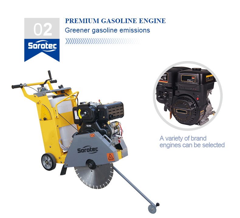 10HP 15HP gasoline or diesel engine Floor Saw Concrete Cutter (4)