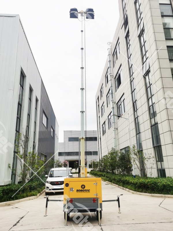 9m height hydraulic water cooled light tower manufacturer (2)